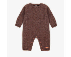 Brown knitted one-piece in...