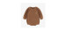 Puffy brown one-piece in knit, newborn