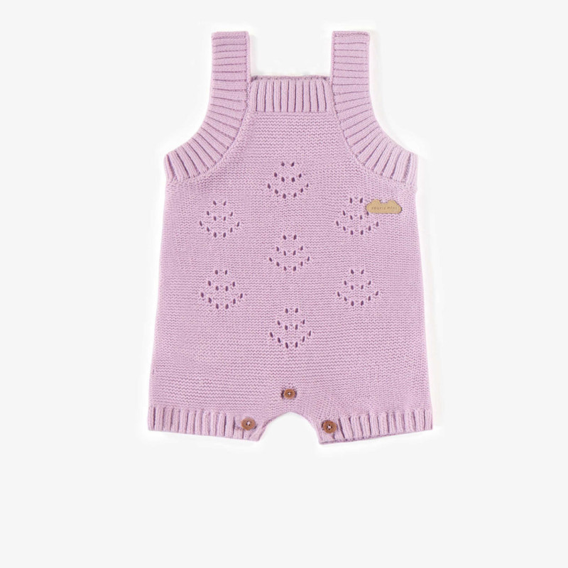 Purple one-piece in knitwear, newborn