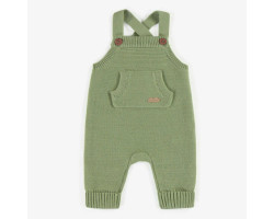 Green knitted overall imitation cashmere, newborn