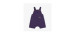 Purple loose fit overall in linen, newborn