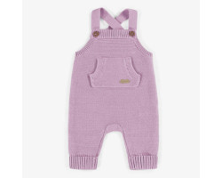Light purple cashmere look-a-like knitted overall, newborn