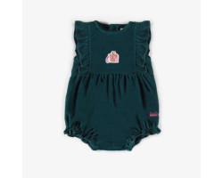 Turquoise terry cloth one-piece, newborn