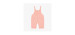 Pink long overall with thin straps in cotton, newborn