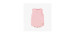 Ribbed knit one piece with wide straps and pink crochet collar, newborn