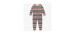Red patterned one-piece Holidays pajamas, adult