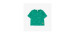Dark green short sleeves t-shirt with print in soft cotton, newborn
