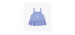 Lavender blue tank top with thin straps in cotton, baby