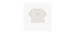 Ivory t-shirt with short sleeves in cotton, baby