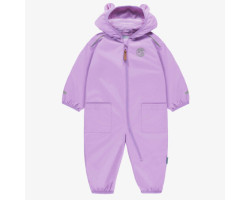 Lilac one piece hooded coat, baby