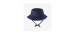 Navy reversible bucket hat with sailboat print, baby
