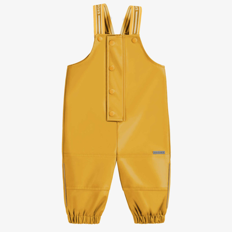 Yellow polyurethane rain overalls, baby