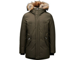Edward down coat with bib and removable natural fur - Men