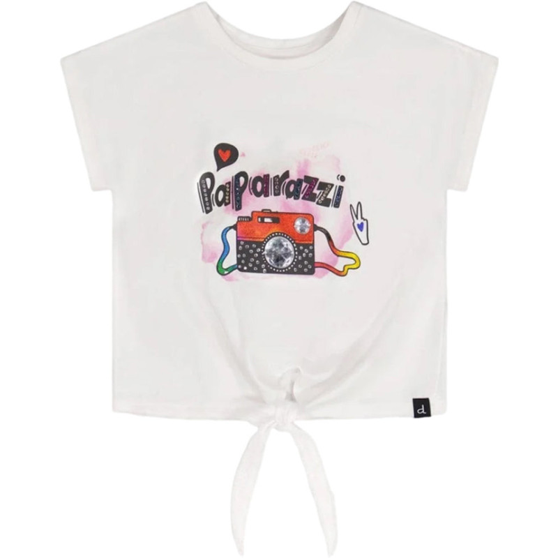 T-shirt with organic cotton bow - Little Girl