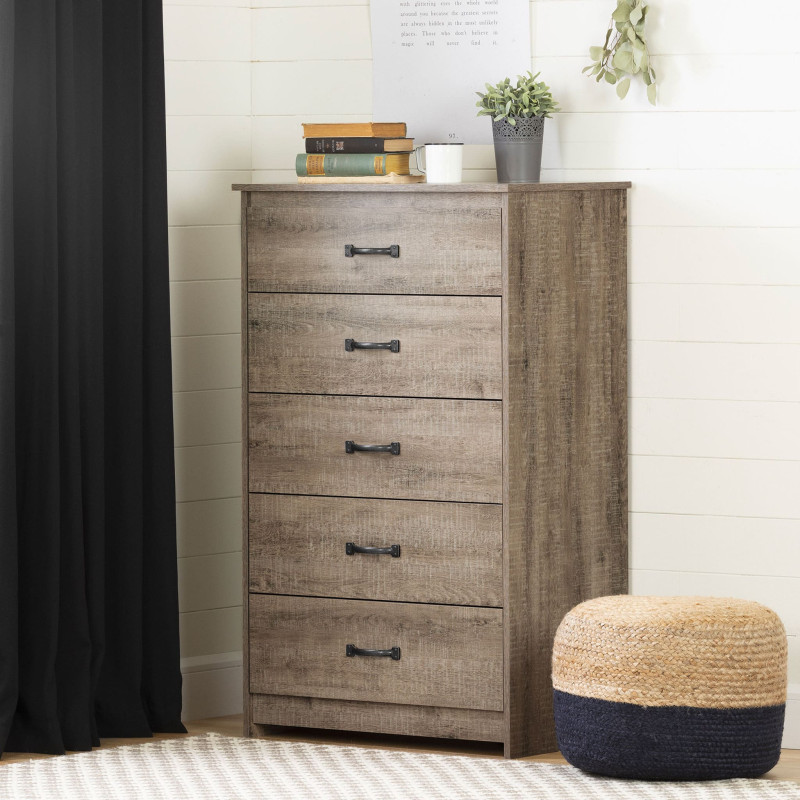 5 Drawer Chest - Tassio Aged Oak