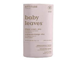 ATTITUDE Baby leaves bar crème de change, sans odeur, 30 g