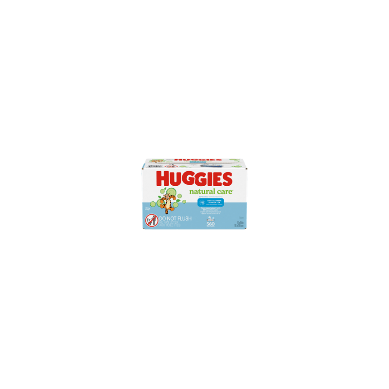 HUGGIES Natural Care Refreshing lingettes pour bébés, parfumées, 560 unités