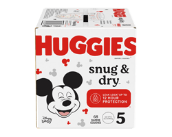 HUGGIES Snug & Dry couches pour bébés, taille 5, 68 unités