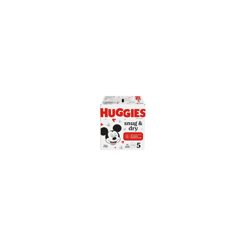 HUGGIES Snug & Dry couches pour bébés, taille 5, 68 unités