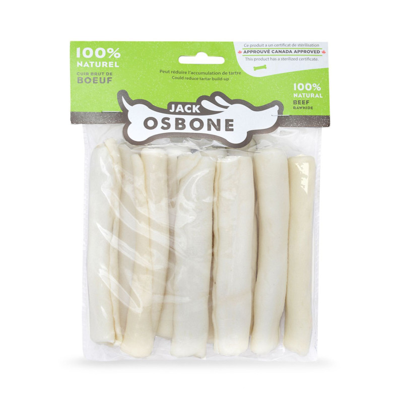 Rolled white leather bone, 190 g