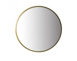 Grand miroir rond avec cadre doré