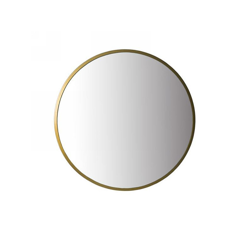 Grand miroir rond avec cadre doré