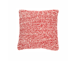 Coussin en tricot Claudette rouge