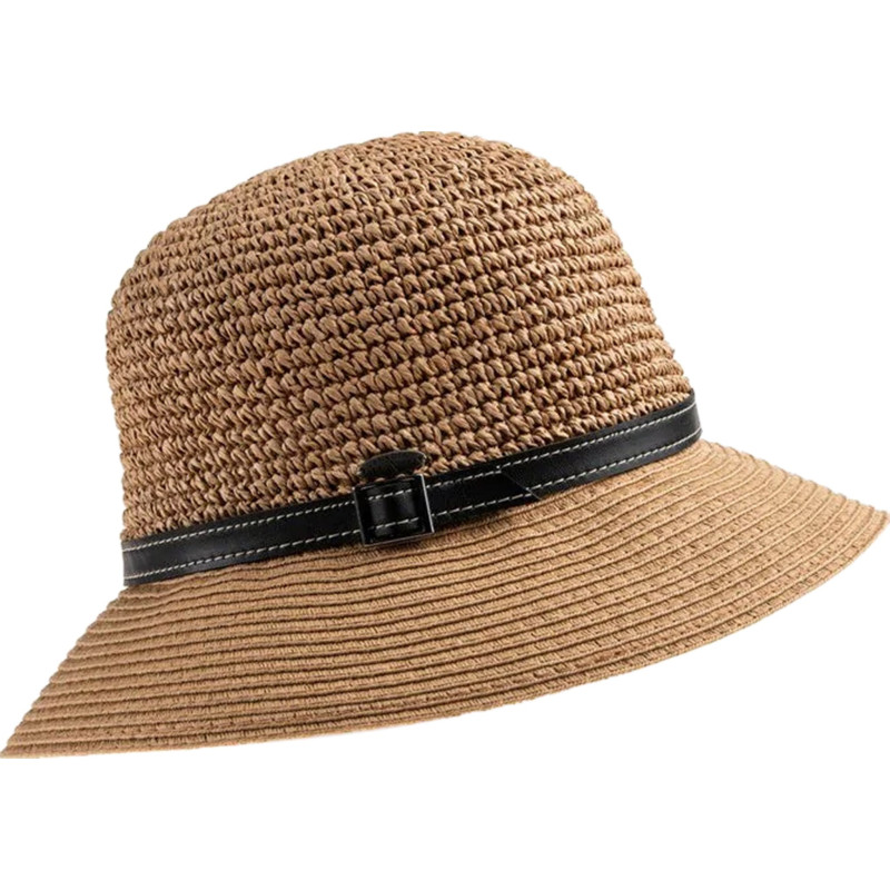 Canadian Hat Chapeau cloche au crochet avec bande en cuir grand Carlie - Femme
