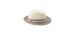 Canadian Hat Fedora court bicolore avec detail de paille grand Fulvio - Unisexe