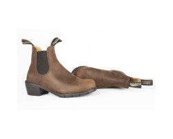 1673 - Série boot with antique brown heel - Women