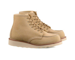 Classic Moc 6 Inch Cream Abilene Leather Boots - Women's