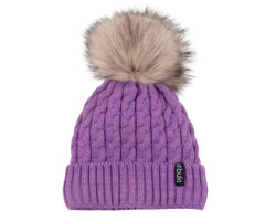 Buki Tuque Tricot Pompon Mauve 7-14ans