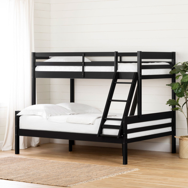 Solid Wood Bunk Beds - Induzy Matt Black