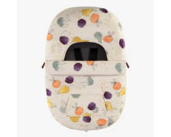 Cream car seat cover with a fruit print in nylon, newborn