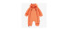 Orange hooded one piece in nylon, newborn