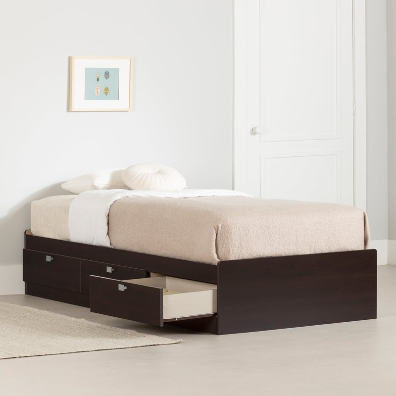 Spark Single Mate Mate Bed 3 Drawers - Chocolate