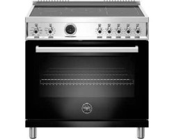 Cuisinière à Induction de 36 po. Bertazzoni 5.7 pi.cu avec 5 brûleurs en Noir PROF365INSNET