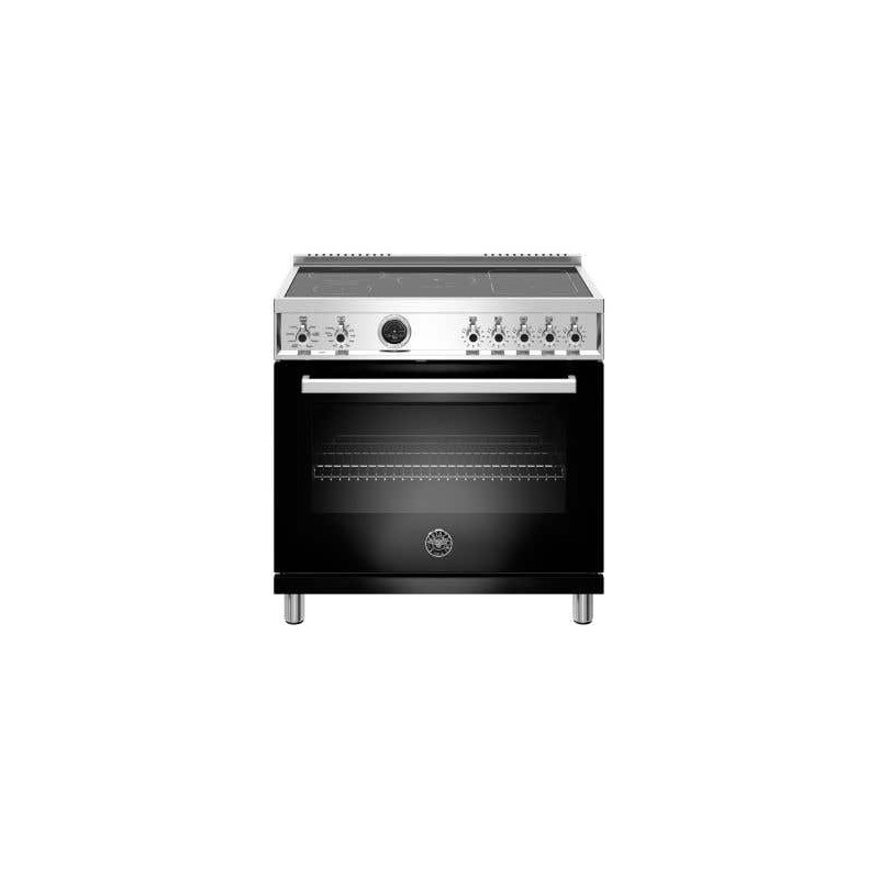 36" Induction Range. Bertazzoni 5.7 cu.ft. with 5 burners in Black PROF365INSNET