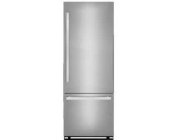 Bottom Freezer Refrigerator, Right Hinge, Counter Depth, 30", 16 cu. ft., Panel Required, JennAir JBBFR30NMX