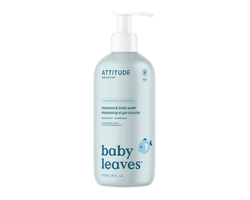 ATTITUDE Baby Leaves 2 en 1 shampoing et gel nettoyant, lait d'amande, 473 ml
