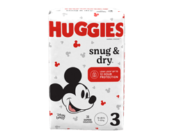 HUGGIES Snug & Dry couches pour bébés, taille 3, 31 unités