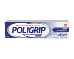 POLIGRIP Crème adhésive pour dentier forte adhérence, 40 g
