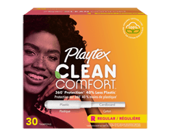 PLAYTEX Clean Comfort tampons, 30 unités, régulier