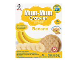 BABY MUM-MUM Biscuits de dentition pour poupon, banane, 58 g