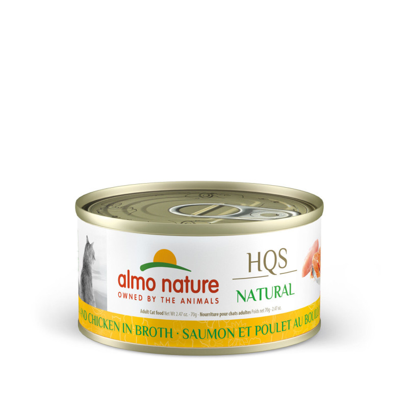 Canned chicken and salmon for cats with…