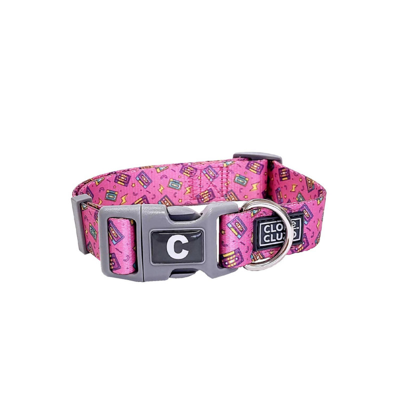 “Cassette” printed collar for dogs