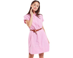 Short-sleeved shirt dress - Women