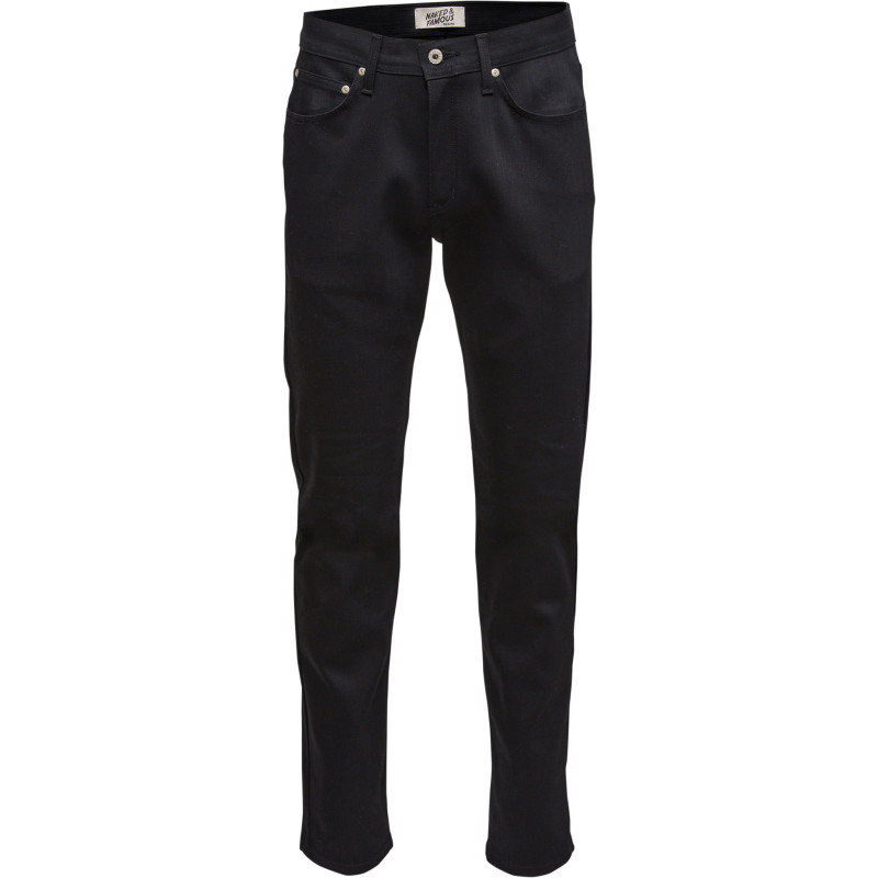 Naked & Famous Jean noir Power Stretch - Homme