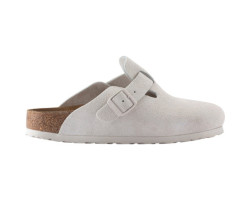 Suede Leather Boston Shoes [Narrow] - Women's