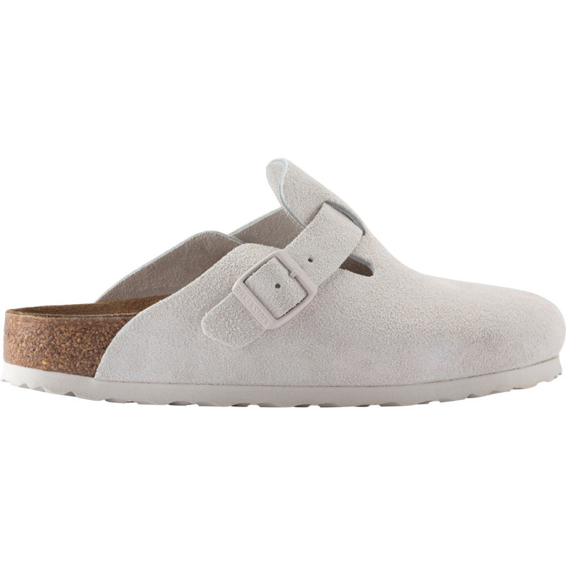 Suede Leather Boston Shoes [Narrow] - Women's